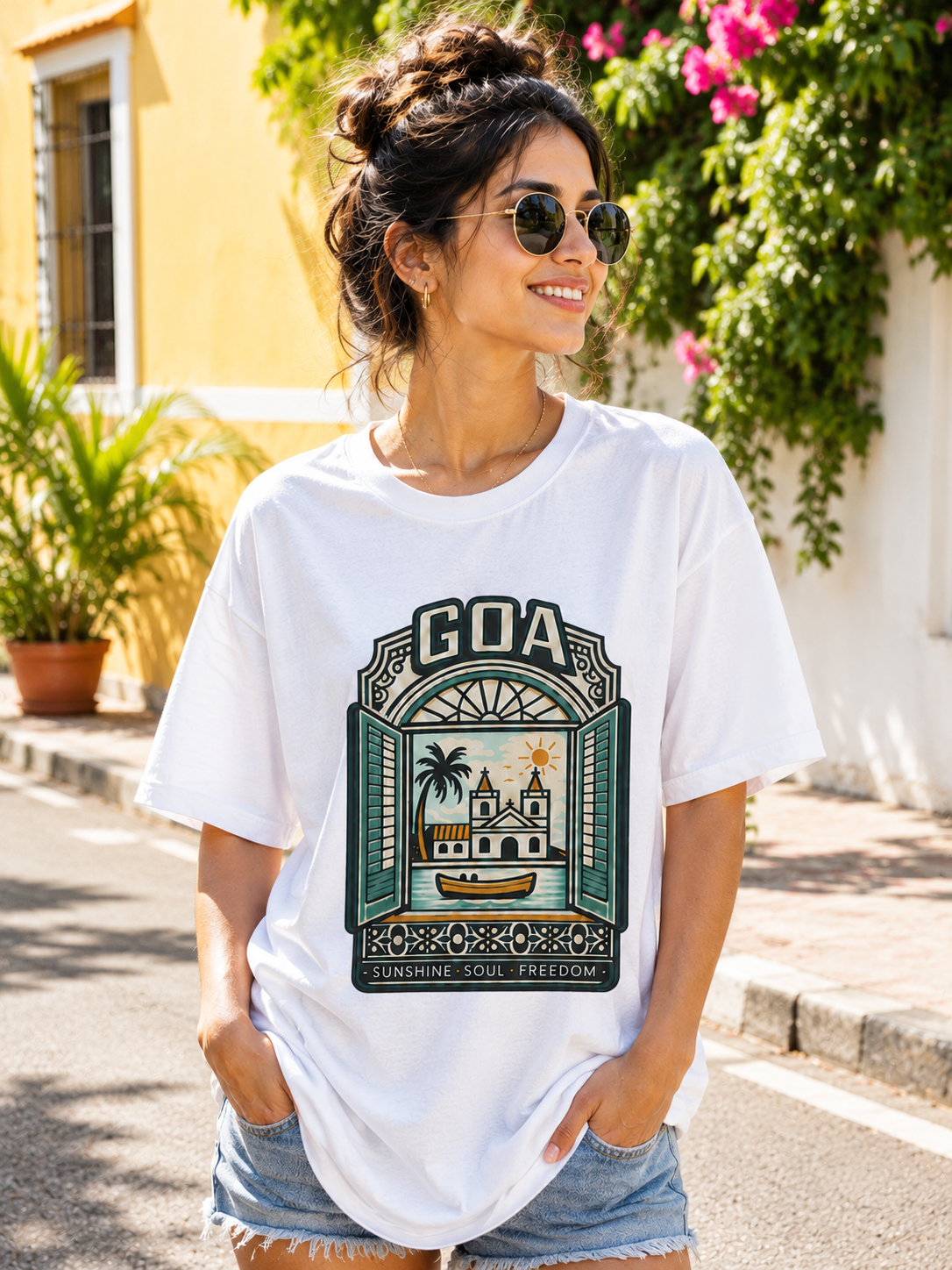 Goa Beach T-Shirt – Sunshine Soul Freedom Graphic Tee