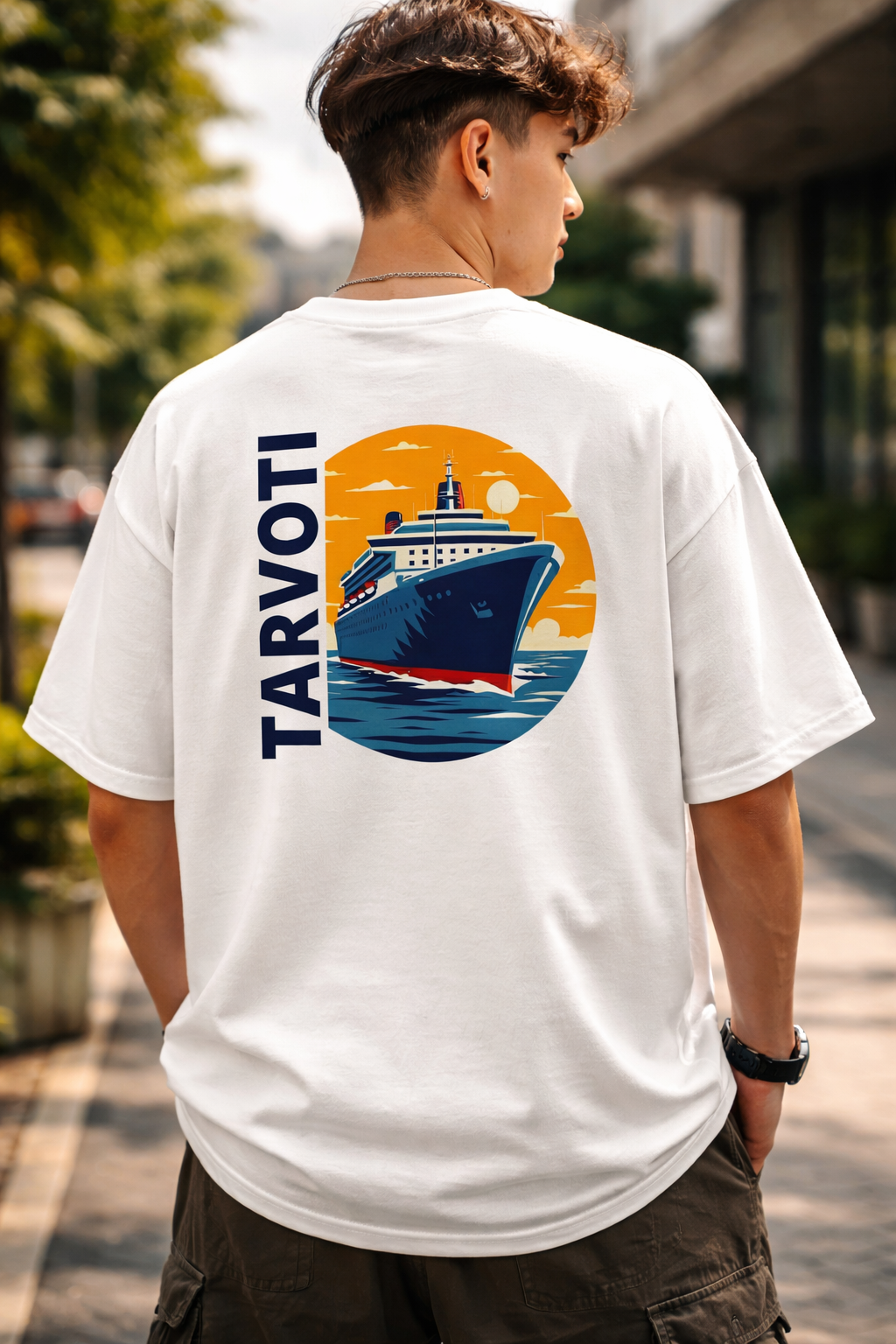 TARVOT Oversized T-Shirt – Summer Streetwear Graphic Tee